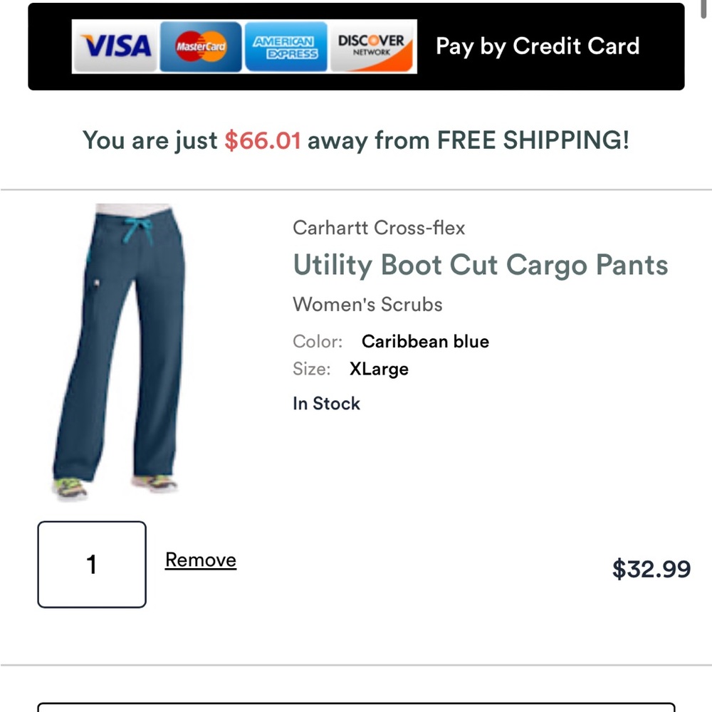 Carhart scrub pants. Size xl. Caribbean blue/Bahama color